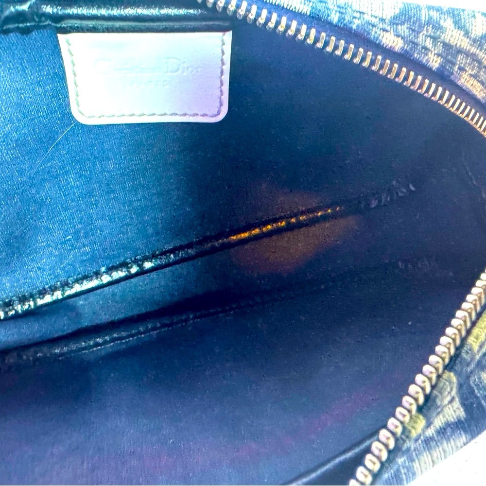 Dior Trotter Medium Bag Number 1 Navy Oblique Y2k Galliano Authentic Dior #1 - Picture 8 of 10